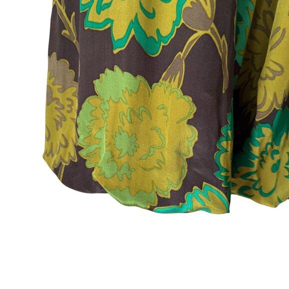 Plenty by Tracy Reese Silk Floral Strapless Dress Size 6 Bubble Hem Empire Waist - Picture 12 of 16